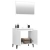 vidaXL 2 Piece Bathroom Furniture Set High Gloss White Engineered Wood