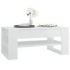 vidaXL Coffee Table High Gloss White 102x55x45 cm Engineered Wood