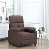vidaXL Massage Chair Dark Brown Fabric