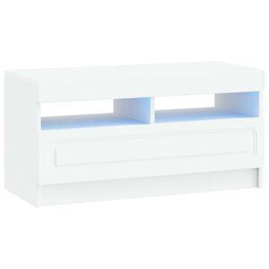 vidaXL LED TV Cabinet White Engineered Wood