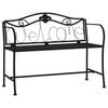 vidaXL 2-Seater Garden Bench 104 cm Black Steel