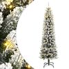 vidaXL Artificial Christmas Tree 150 LEDs and Flocked Snow 150 cm