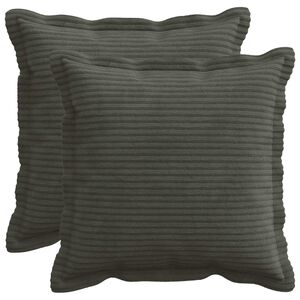 vidaXL Cushion Cover 2 pcs HOUTEN Anthracite 40 x 40 cm Corduroy