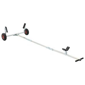 vidaXL Adjustable Boat Trailer with Pneumatic Tires 200 kg Load Silver