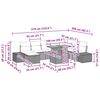 vidaXL Garden Sofa Set with Storage 9 pcs Grey Poly rattan
