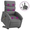 vidaXL Stand up Massage Recliner Chair Dark Grey Fabric