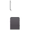 vidaXL 2 Piece Bathroom Furniture Set High Gloss Grey Engineered Wood