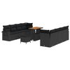 vidaXL Garden Sofa Set 11 pcs Black Poly rattan