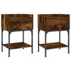 vidaXL Bedside Tables 2 pcs Smoked Oak 40.5x31x60 cm Engineered Wood