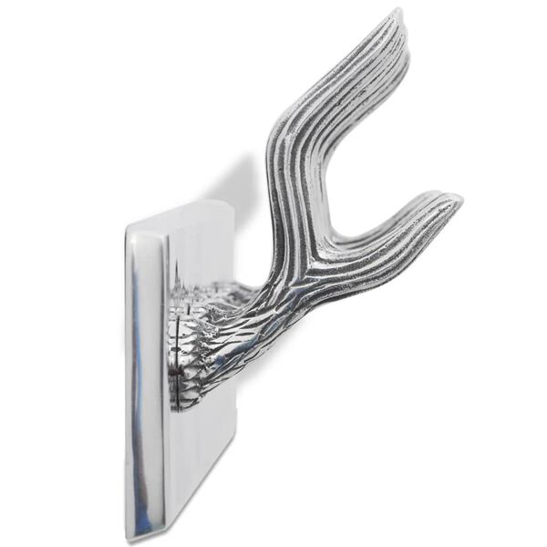 vidaXL Wardrobe Coat Hooks 4 pcs Silver Aluminium
