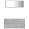 vidaXL Bathroom Furniture Set Concrete Grey Engineered Wood