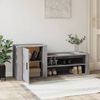 vidaXL Shoe Cabinet Grey Sonoma 130x35x54 cm Engineered Wood