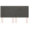 vidaXL Headboard Dark Grey 160x5x118/128 cm Velvet