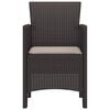 vidaXL Garden Chair 4 pcs Brown 53 x 49 x 85 cm Polypropylene