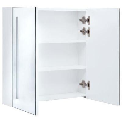 vidaXL LED Bathroom Mirror Cabinet 60x14x62 cm