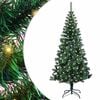 vidaXL Artificial Pre-lit Christmas Tree Green 120 cm PVC and Metal