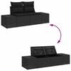 vidaXL Garden Sofa Set with Cushion 9 pcs Black Poly rattan
