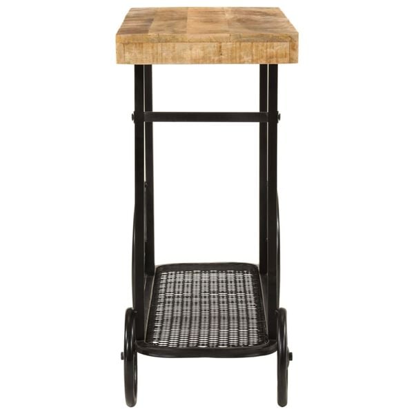 vidaXL Console Table 112x36x76 cm Solid Wood Mango and Iron