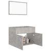 vidaXL 2 Piece Bathroom Furniture Set Concrete Grey Engineered Wood