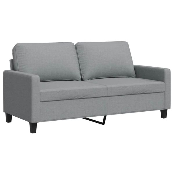 vidaXL 2-Seater Sofa Light Grey 140 cm Fabric