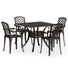 vidaXL 5 Piece Bistro Set Cast Aluminium Bronze