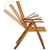 vidaXL Folding Garden Chairs with Cushions 8 pcs Solid Acacia Wood