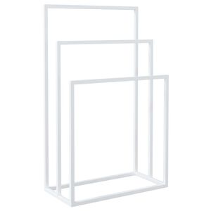 vidaXL Freestanding Towel Rack White 48x24x79 cm Iron