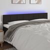 vidaXL LED Headboard Black 160x5x78/88 cm Fabric