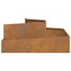 vidaXL Garden Planter Brown 100 x 100 x 50 cm Weather Steel