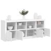vidaXL Sideboard with LED Lights White 163x37x67 cm