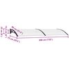 vidaXL Door Canopy Black and Transparent 300x75 cm PC