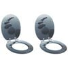 vidaXL WC Toilet Seats 2 pcs with Soft Close Lids MDF Stones Design