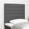 vidaXL LED Headboard with LED Strip Lights Dark Grey 80 cm Polyester