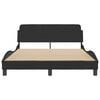 vidaXL Bed Frame "Dover" Black 137x190 cm Double Velvet