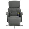 vidaXL Massage Recliner Chair with Footrest Dark Grey Fabric