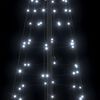 vidaXL LED Christmas Tree with Ground Spikes Cool White 250 cm Iron