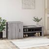 vidaXL Shoe Cabinet Grey Sonoma 130x35x54 cm Engineered Wood