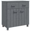 vidaXL Sideboard HAMAR Dark Grey 79x40x80 cm Solid Wood Pine