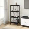 vidaXL Book Cabinet Black 40x33x100 cm Engineered Wood and Steel