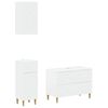 vidaXL 3 Piece Bathroom Cabinet Set DELFT White Engineered Wood