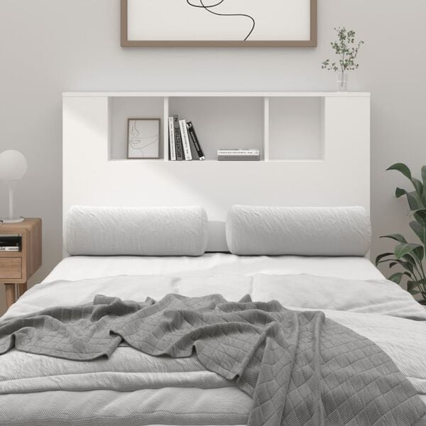 vidaXL Headboard Cabinet White 120x18.5x102.5 cm