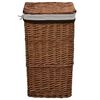 vidaXL Laundry Basket Brown Willow