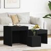 vidaXL Nesting Tables 3 pcs Black Engineered Wood
