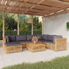 vidaXL 8 Piece Garden Lounge Set with Cushions Solid Teak Wood