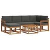 vidaXL Outdoor Sofa Set with Cushion 7 pcs Natural and Anthracite