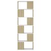 vidaXL Book Cabinet Room Divider White and Sonoma Oak 60x24x186 cm