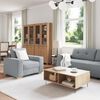 vidaXL Sofa 3 pcs Light Grey Fabric