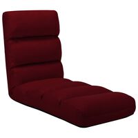 vidaXL Folding Floor Chair Wine Red Faux Leather