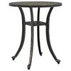 vidaXL Garden Table Bronze &Oslash;48x53 cm Cast Aluminium