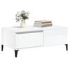 vidaXL Coffee Table High Gloss White 90x50x36.5 cm Engineered Wood